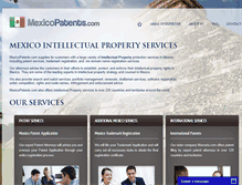 Tablet Screenshot of mexicopatents.com